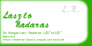 laszlo madaras business card